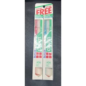2 VTG NOS Gum Butler Soft Angle Compact Head Toothbrush 409